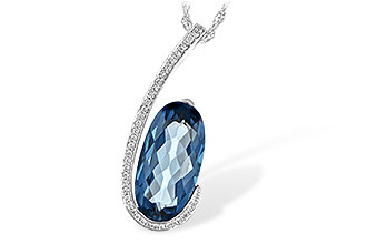 H234-64816: NECK 4.48 LONDON BLUE TOPAZ 4.60 TGW