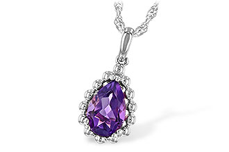 H234-67525: NECKLACE 1.06 CT AMETHYST