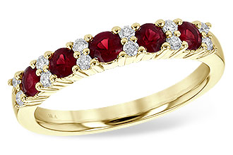 H235-55725: LDS WED RG .66 RUBY .83 TGW