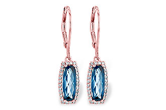 H235-60216: EARR 2.10 LONDON BLUE TOPAZ 2.28 TGW