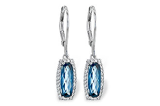 H235-60216: EARR 2.10 LONDON BLUE TOPAZ 2.28 TGW