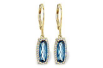 H235-60216: EARR 2.10 LONDON BLUE TOPAZ 2.28 TGW
