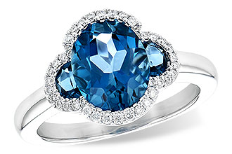 H235-60243: LDS RG 3.04 TW LONDON BLUE TOPAZ 3.20 TGW