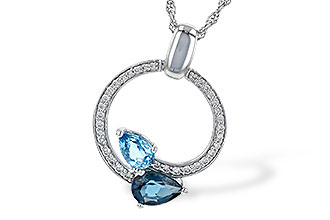 H235-61134: NECK 1.22 BLUE TOPAZ 1.40 TGW