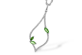 H235-61171: NECK .35 GREEN GARNET .55 TGW