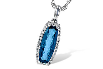 H235-62007: NECK 1.58 LONDON BLUE TOPAZ 1.70 TGW