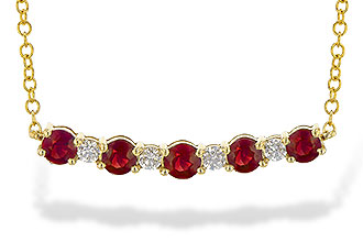 H235-62916: NECK .58 TW RUBY .70 TGW