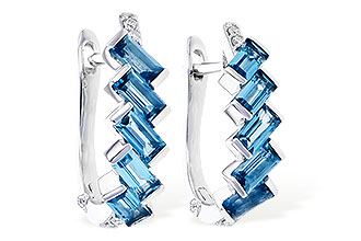 H318-34789: EARR 1.45 LONDON BLUE TOPAZ 1.50 TGW