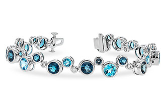 H319-22925: BRACELET 15.65 TW BLUE TOPAZ 15.95 TGW