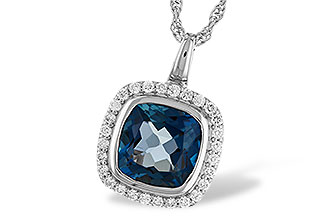 H319-24762: NECK 3.85 LONDON BLUE TOPAZ 4.15 TGW (9MM LBT)