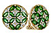 H320-12016: EARRINGS 1.66 TW EMERALD 1.96 TGW