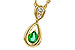 H320-12962: NECKLACE .10 EMERALD .16 TGW (4x3 EMER)