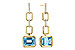 H320-13834: EARRINGS 3.20 BLUE TOPAZ 3.32 TGW (8x6MM BT)