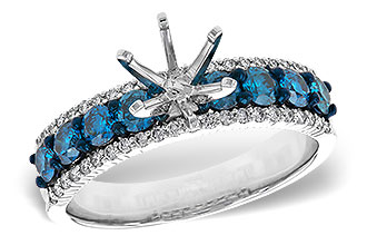 H320-13880: LDS SEMI DIA RG .72 BLUE DIAS .92 TW