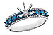 H320-13880: LDS SEMI DIA RG .72 BLUE DIAS .92 TW