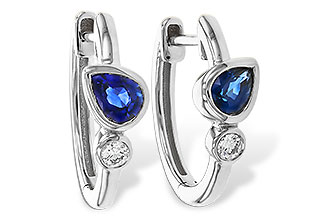 H320-13907: EARRINGS .51 SAPPHIRE .57 TGW