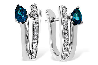 H320-15707: EARR .88 LONDON BLUE TOPAZ 1.08 TGW (6x4MM LBT)