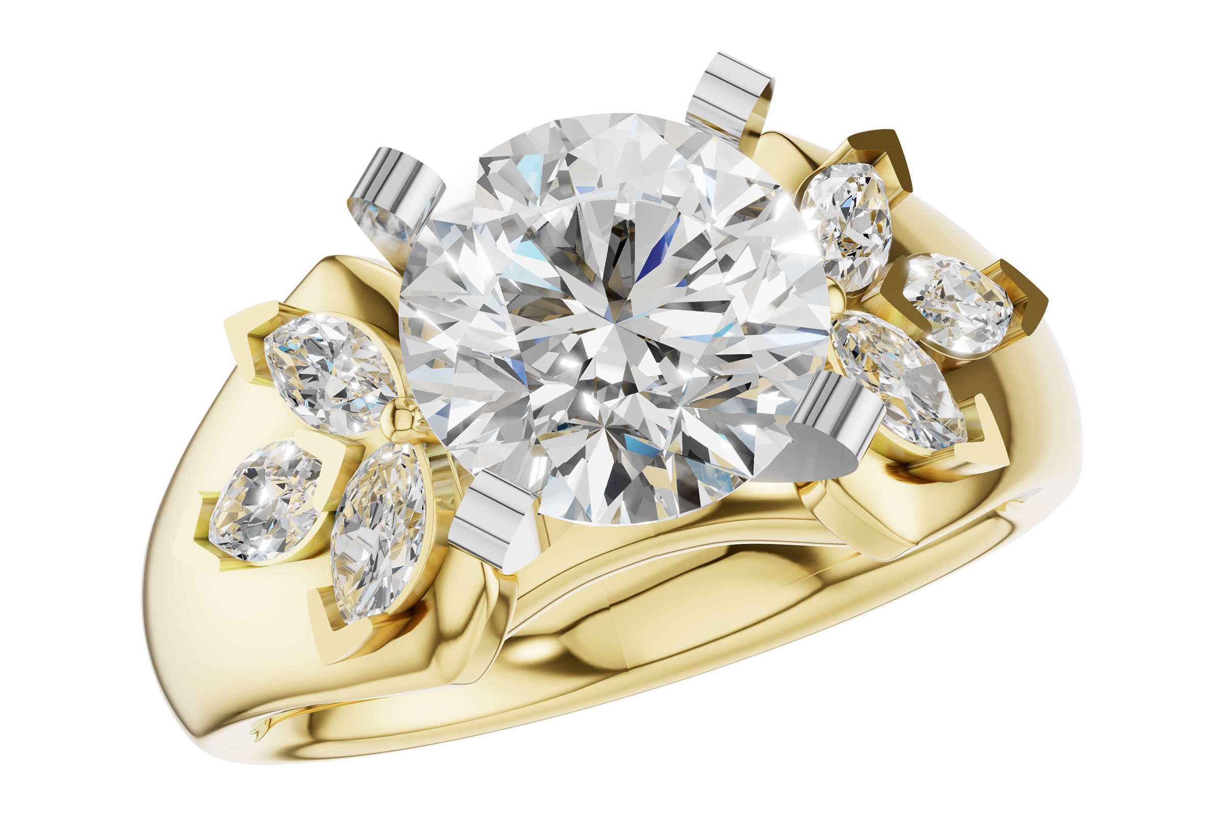 H321-01116: LDS SEMI DIA RG .38 TW MARQUISE DIAS