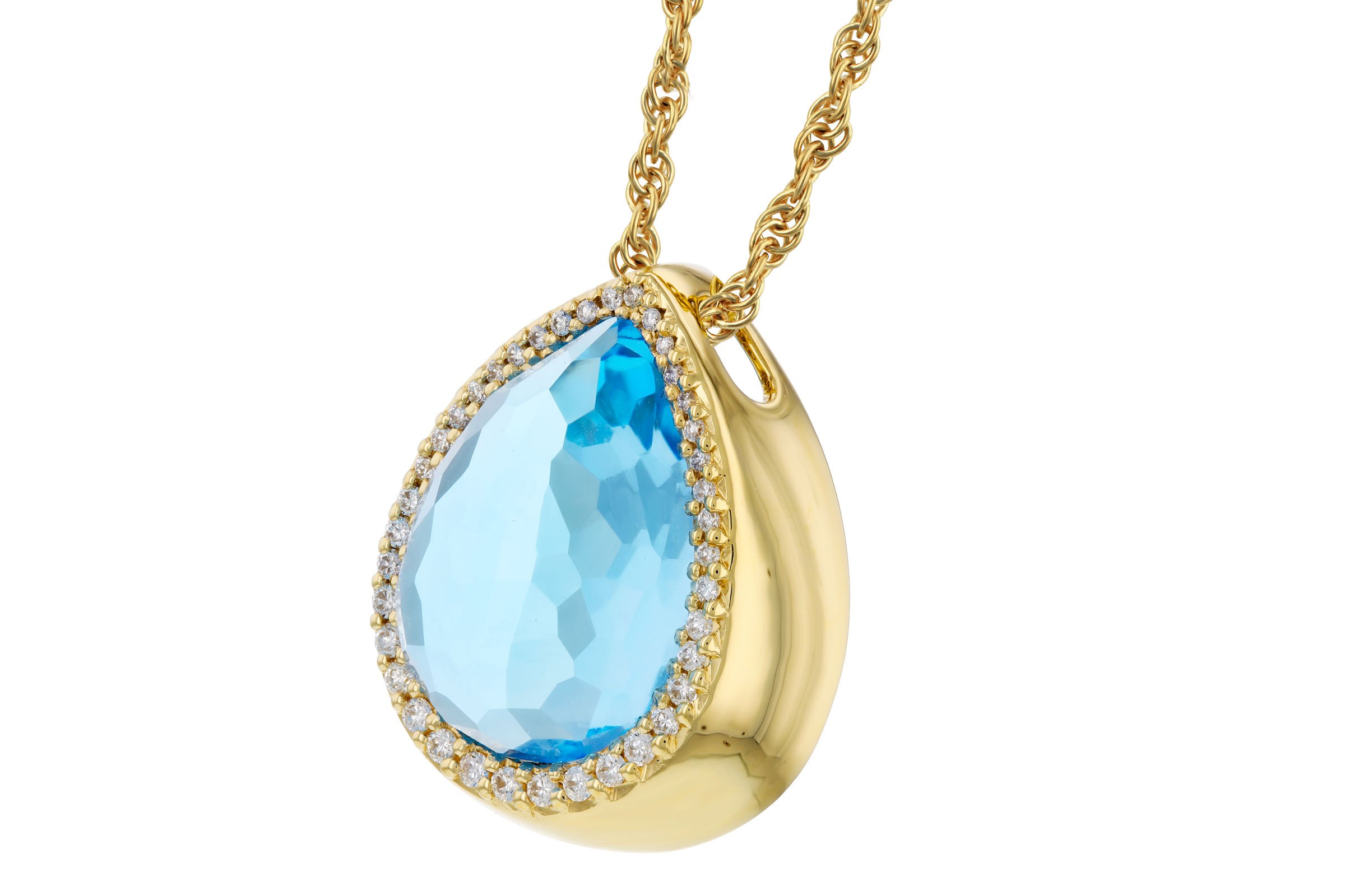 H321-01171: NECK 5.78 LONDON BLUE TOPAZ 5.92 TGW (14x10MM)