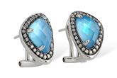 K232-83871: EARR 3.38 BLUE TOPAZ 3.59 TGW