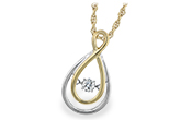 K233-81098: NECKLACE .14 BR (YG TRIM)