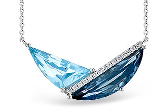 K318-30243: NECK 4.66 BLUE TOPAZ 4.75 TGW (18")