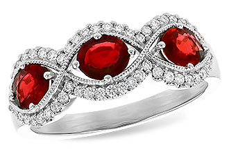 K318-31152: LDS WED RG 1.10 TW RUBY 1.35 TGW (6x4MM RUBY)