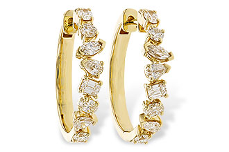 K319-26552: EARRINGS 1.15 TW FANCY CUT DIAS