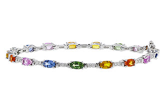 K320-11171: BRACELET 4.76 MULTI-COLOR SAPPH 5.08 TGW (7")