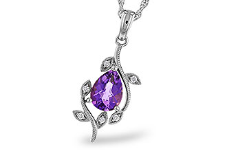 K320-12052: NECKLACE .88 AMETHYST .93 TGW (8x6MM AMY)