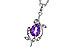K320-12052: NECKLACE .88 AMETHYST .93 TGW (8x6MM AMY)