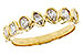K320-15725: LDS DIA WED RG .62 TW FANCY CUT DIAS