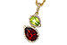 K320-17498: NECKLACE 2.74 SEMI-PREC (GAR,PER) 2.95 TGW