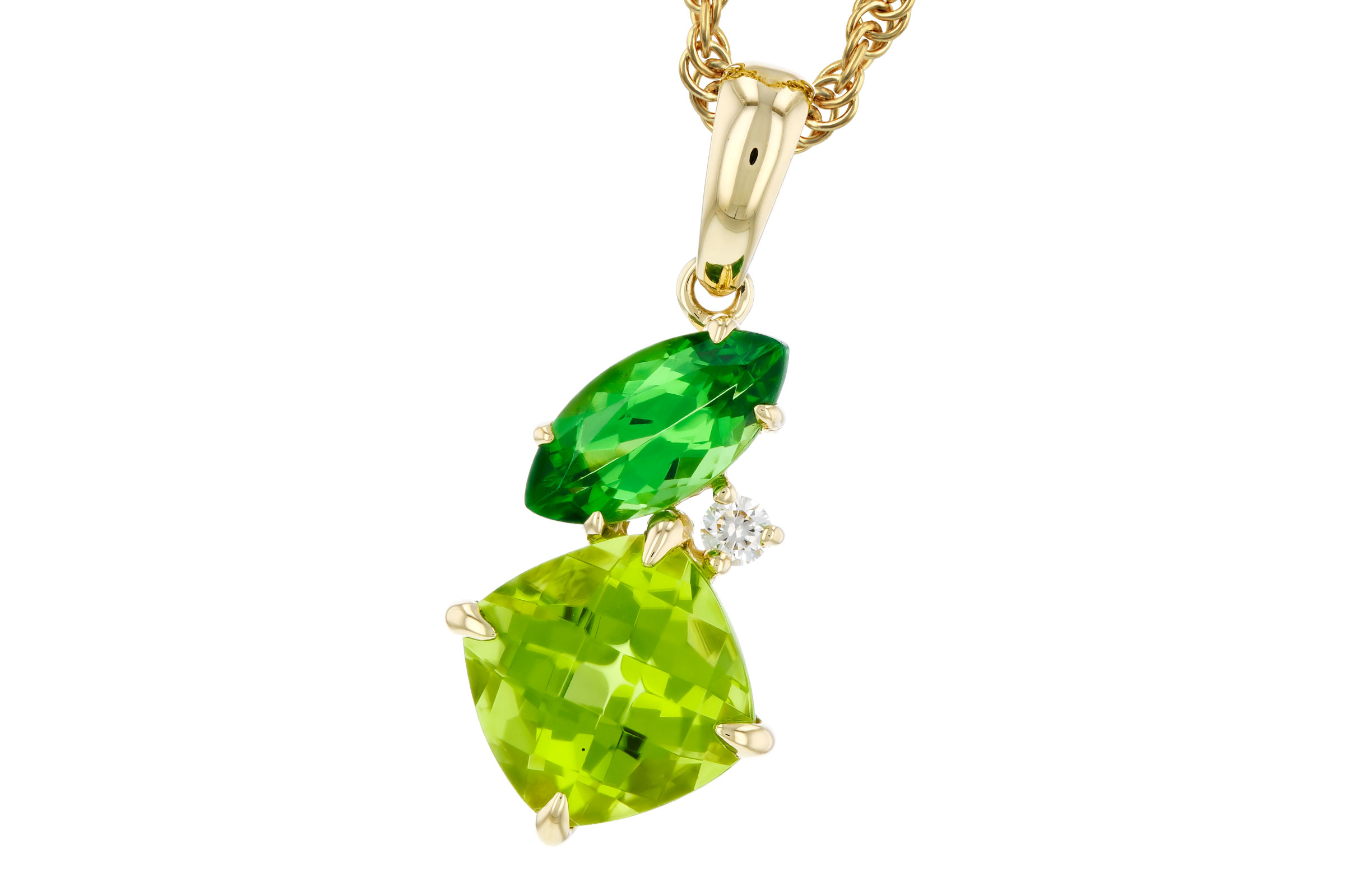 K321-02934: NECKLACE 1.97 TW SEMI-PREC (PER,TSAV) 2.00 TGW