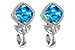 L232-88434: EARR 2.12 BLUE TOPAZ 2.14 TGW