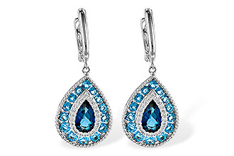 L235-58434: EARR 3.15 TW BLUE TOPAZ 3.32 TGW