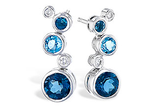 L318-33898: EARR 2.27 BLUE TOPAZ 2.40 TGW
