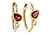 L320-13907: EARRINGS .48 RUBY .54 TGW
