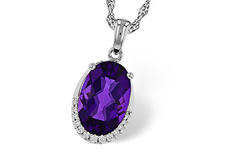 L320-17461: NECKLACE 2.70 AMETHYST 2.76 TGW (12x8MM OV)