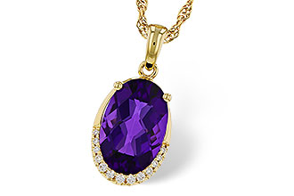 L320-17461: NECKLACE 2.70 AMETHYST 2.76 TGW (12x8MM OV)