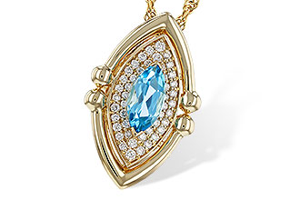 L320-17480: NECKLACE .54 BLUE TOPAZ .70 TGW (8x4MM BT)