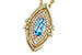 L320-17480: NECKLACE .54 BLUE TOPAZ .70 TGW (8x4MM BT)