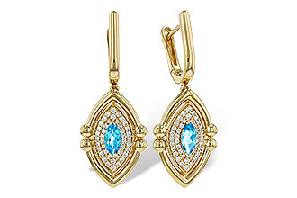 L321-00234: EARRINGS .50 TW BLUE TOPAZ .78 TGW (6x3MM BT)