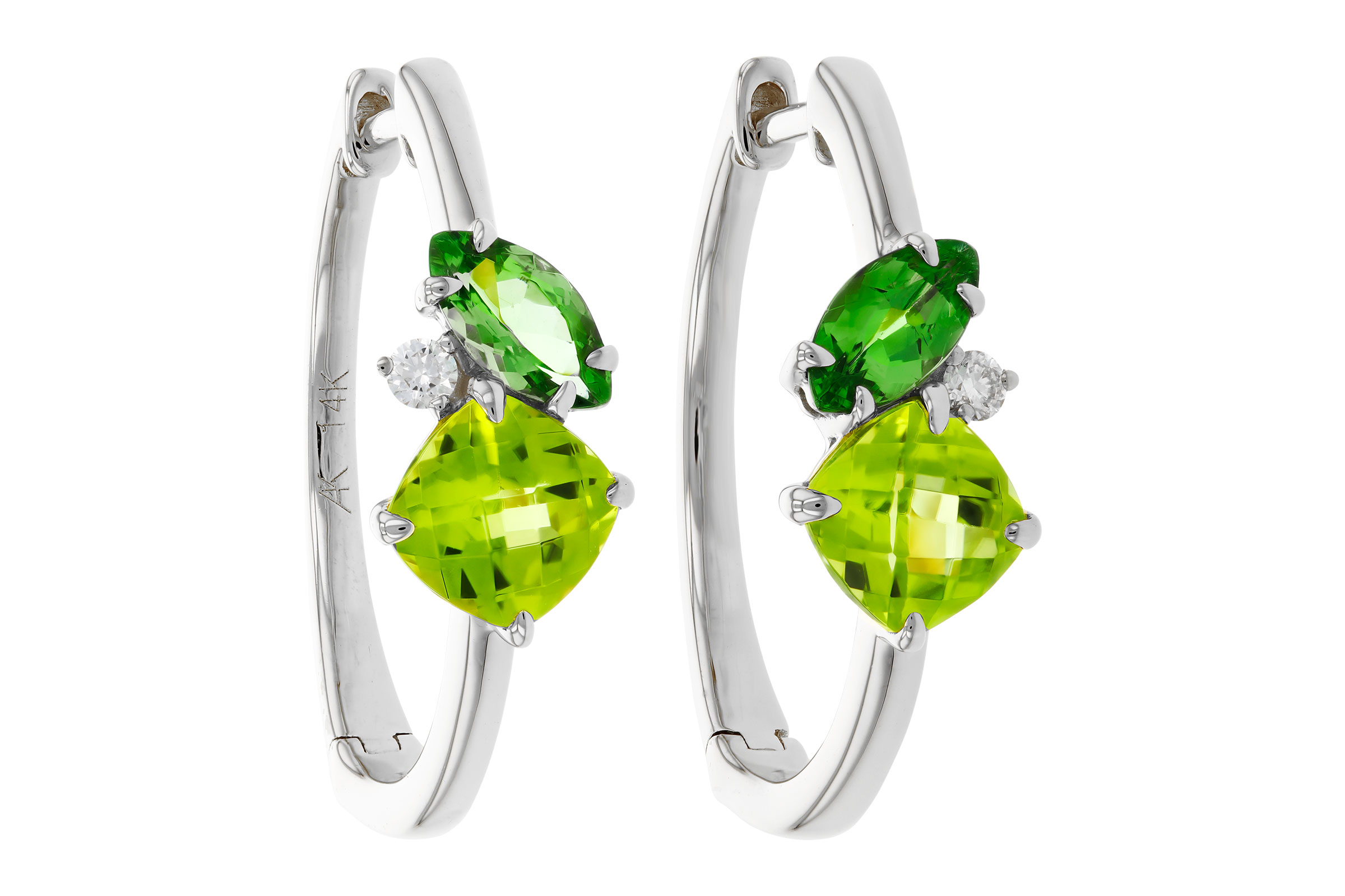 L321-02016: EARRINGS 1.69 TW SEMI-PREC (PER,TSAV) 1.73 TGW