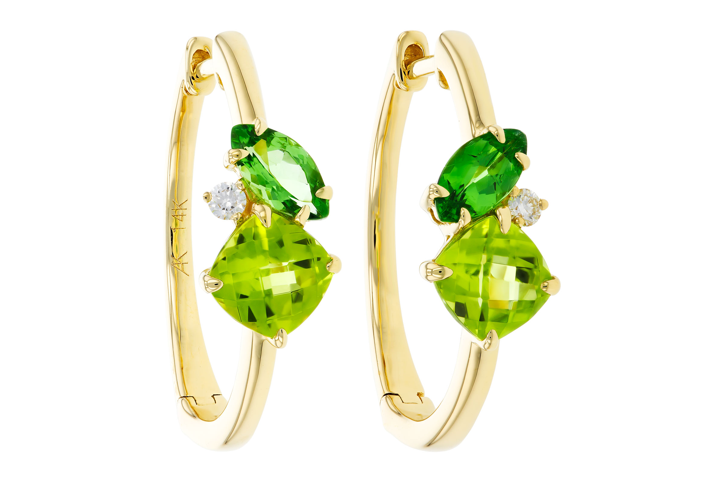 L321-02016: EARRINGS 1.69 TW SEMI-PREC (PER,TSAV) 1.73 TGW