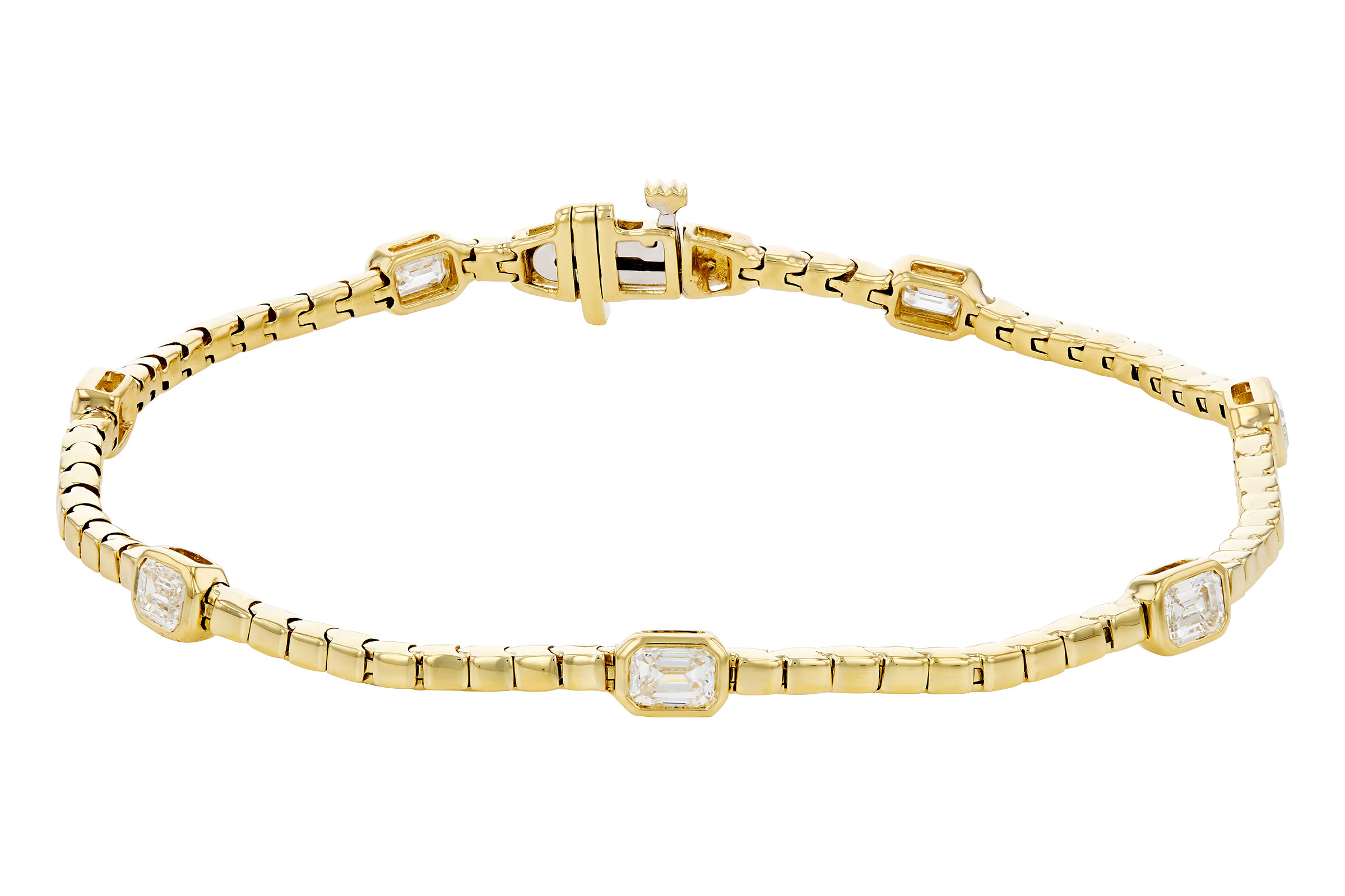 L321-02061: BRACELET 1.32 TW EMERALD CUT DIA (7")