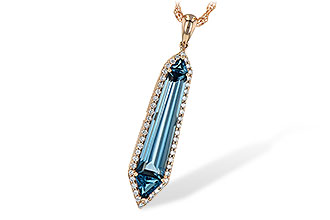 M235-54789: NECK 3.47 LONDON BLUE TOPAZ 3.70 TGW