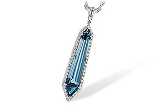 M235-54789: NECK 3.47 LONDON BLUE TOPAZ 3.70 TGW