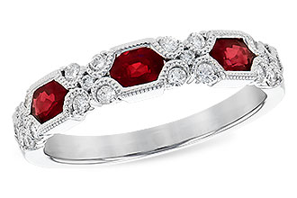 M318-31107: LDS WED RG .74 RUBY 1.00 TGW (4x3MM RUBY)