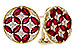 M320-10270: EARRINGS 2.07 TW RUBY 2.37 TGW